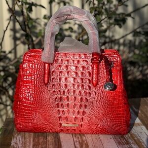 Brahmin Small Finley Embrace Red Ombre NWT  Beautiful! Price firm $365 bag